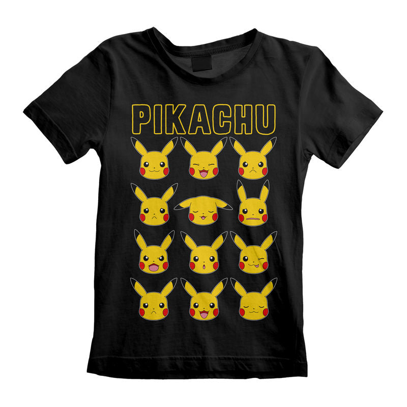 Pokemon - Pikachu Faces - Kids T-Shirt
