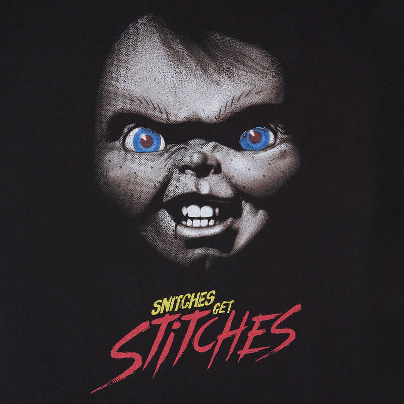 Childs Play - Snitches Get Stitches - T-Shirt Black