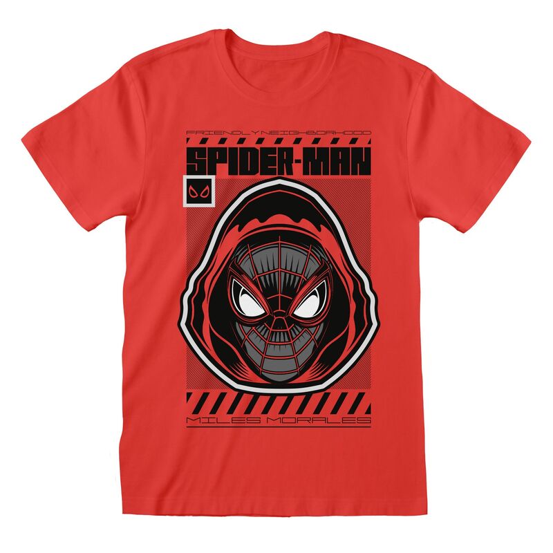 Spider-Man Miles Morales Video Game - Hooded Spider - T-Shirt Red