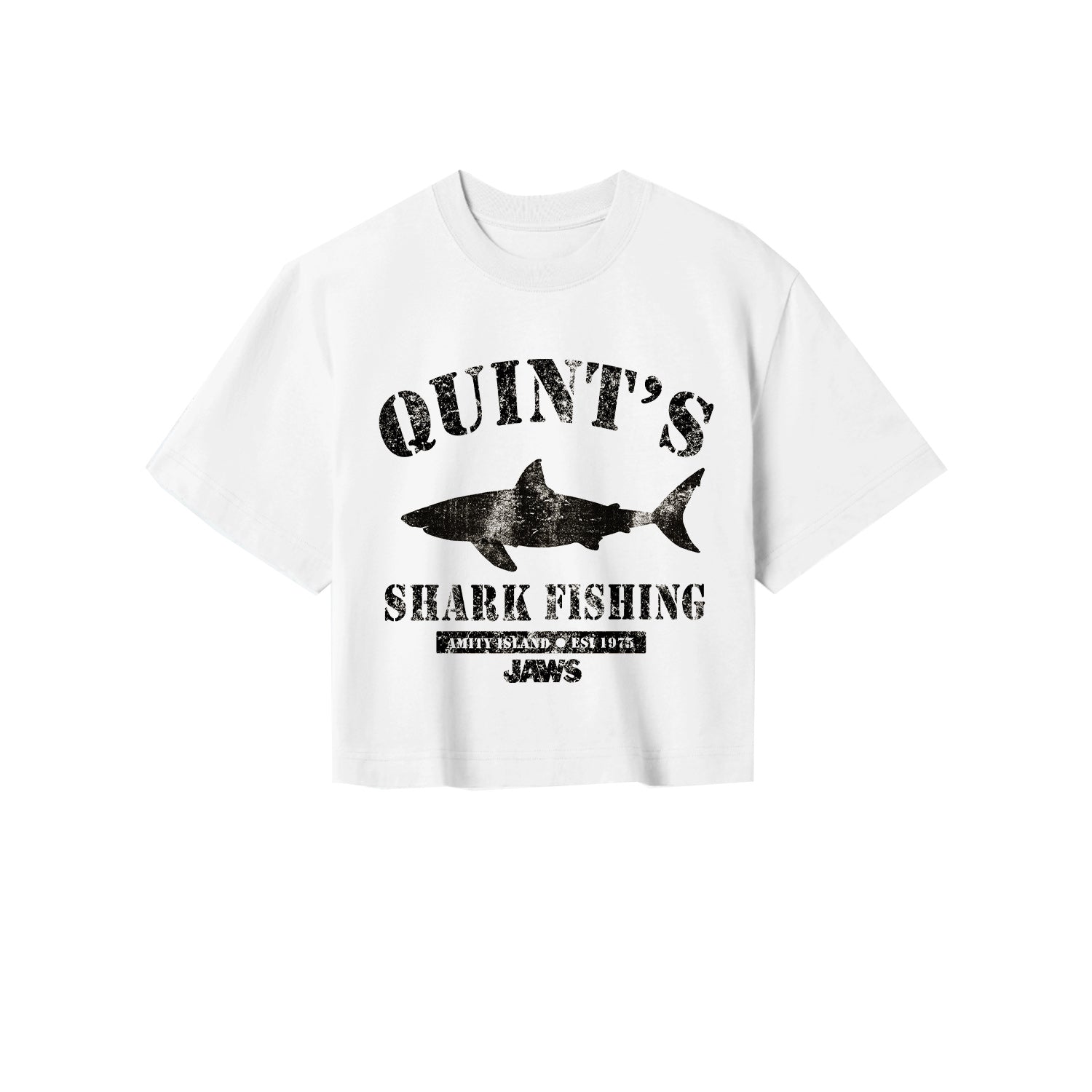 QUINTS SHARK FISHING - CROPPED T-SHIRT