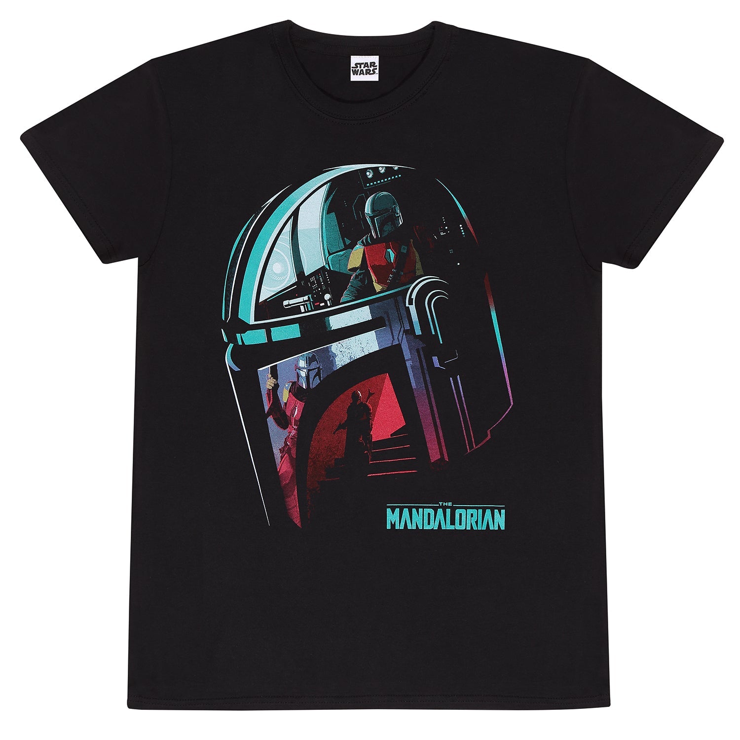 THE MANDALORIAN - HELMET REFLECTION - T-SHIRT