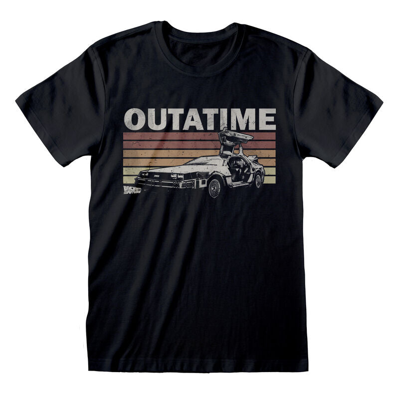 Back To The Future - Outatime Retro - T-Shirt Black