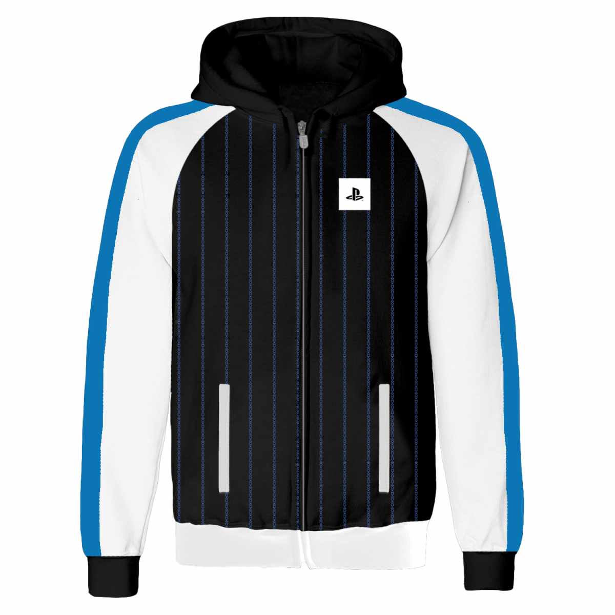 PLAYSTATION - STRIPED LOGO - ZIPPED PULLOVER HOOD