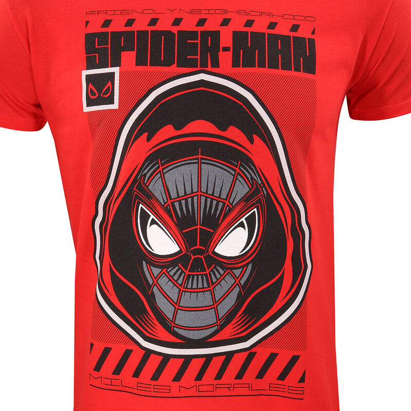 Spider-Man Miles Morales Video Game - Hooded Spider - T-Shirt Red