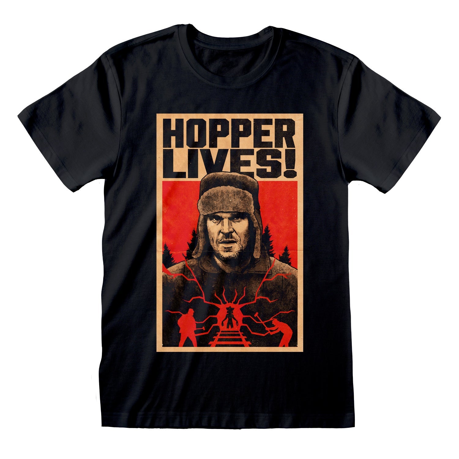 STRANGER THINGS - HOPPER LIVES  - T-SHIRT