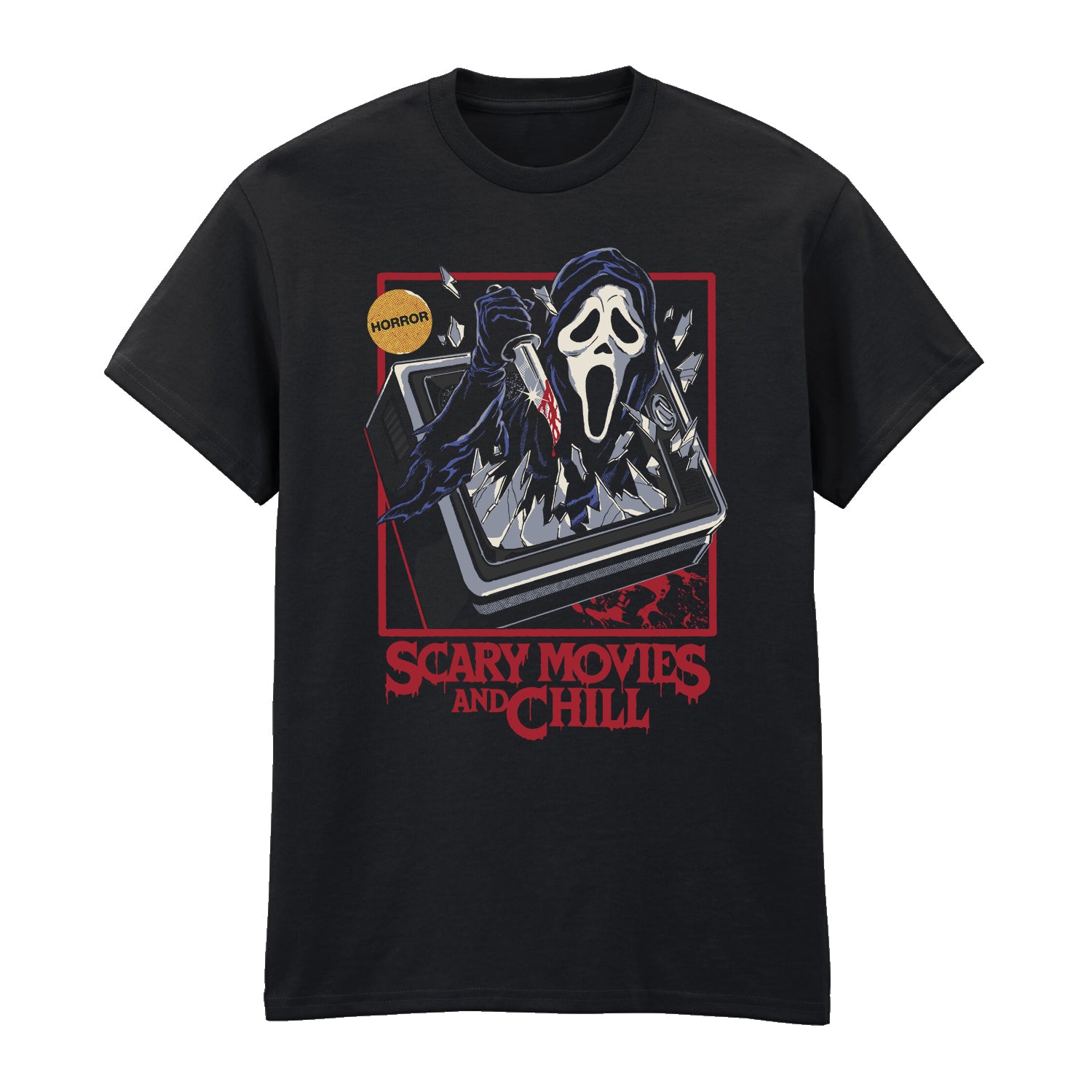 COLLAB GHOSTFACE - SCARY MOVIES AND CHILL - T-SHIRT
