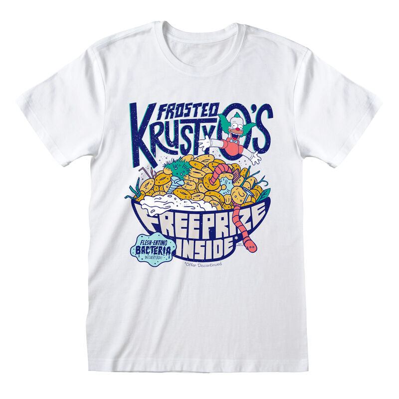 The Simpsons - Frosted Crusty Q's - Unisex White T-Shirt 