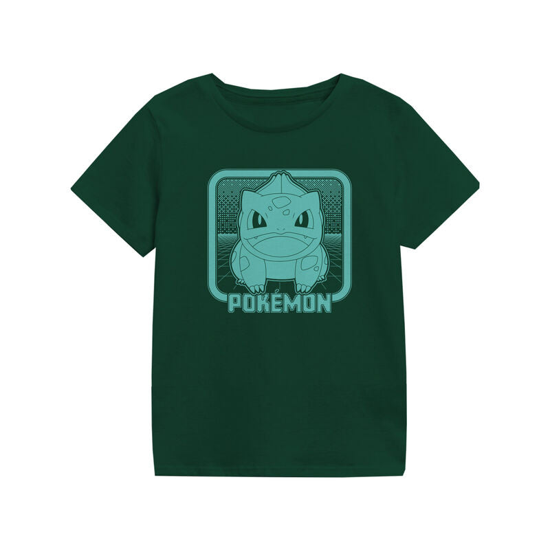 Pokemon - Bulbasaur Retro Arcade - Kids T-Shirt Green 