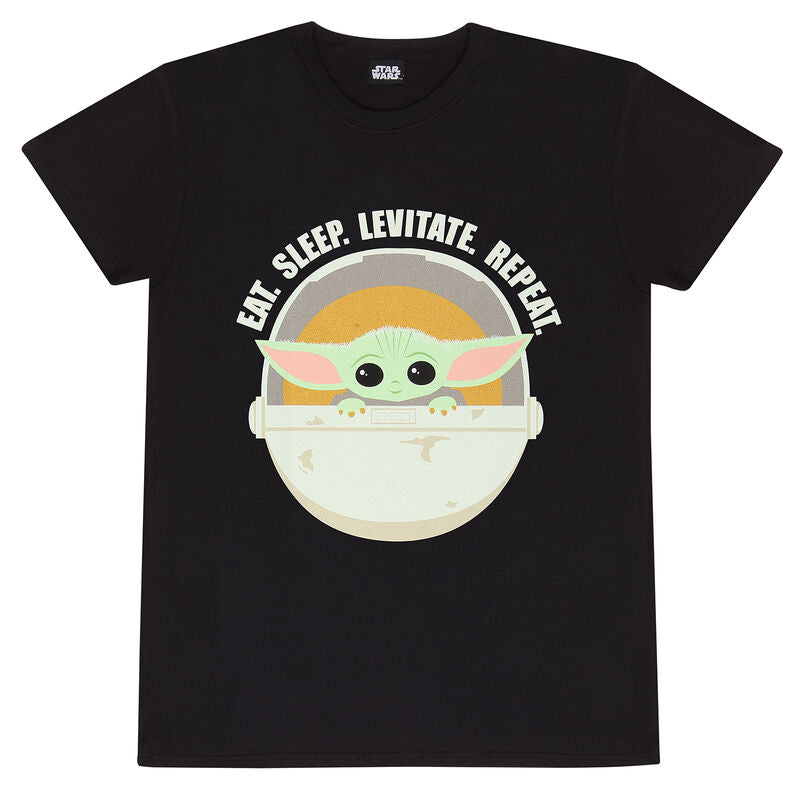 Star Wars: Mandalorian - Eat Sleep Levitate - T-Shirt Black
