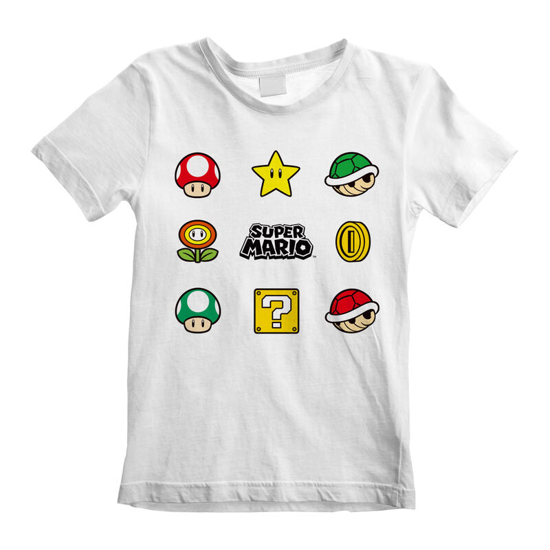 Nintendo Super Mario - Items (Kids) - Kids T-Shirt White