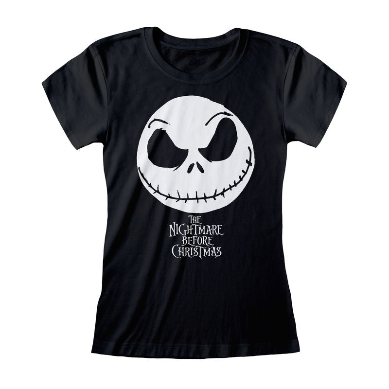 Nightmare Before Christmas - Jack Face & Logo - T-Shirt Fitted
